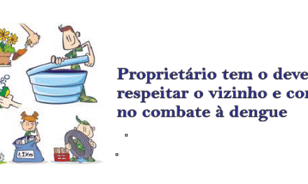Proprietário tem o dever de respeitar o vizinho e contribuir no combate à dengue