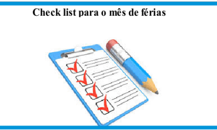 Check list para o mês de férias