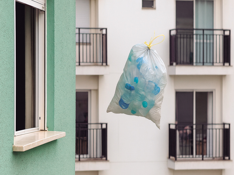 Educação: condôminos atirando lixo pelas janelas