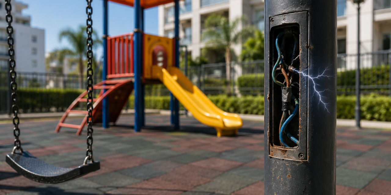 Falta de manutenção das áreas comuns leva condomínio a indenizar criança após choque em playground