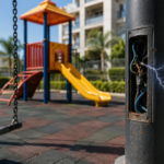 Falta de manutenção das áreas comuns leva condomínio a indenizar criança após choque em playground